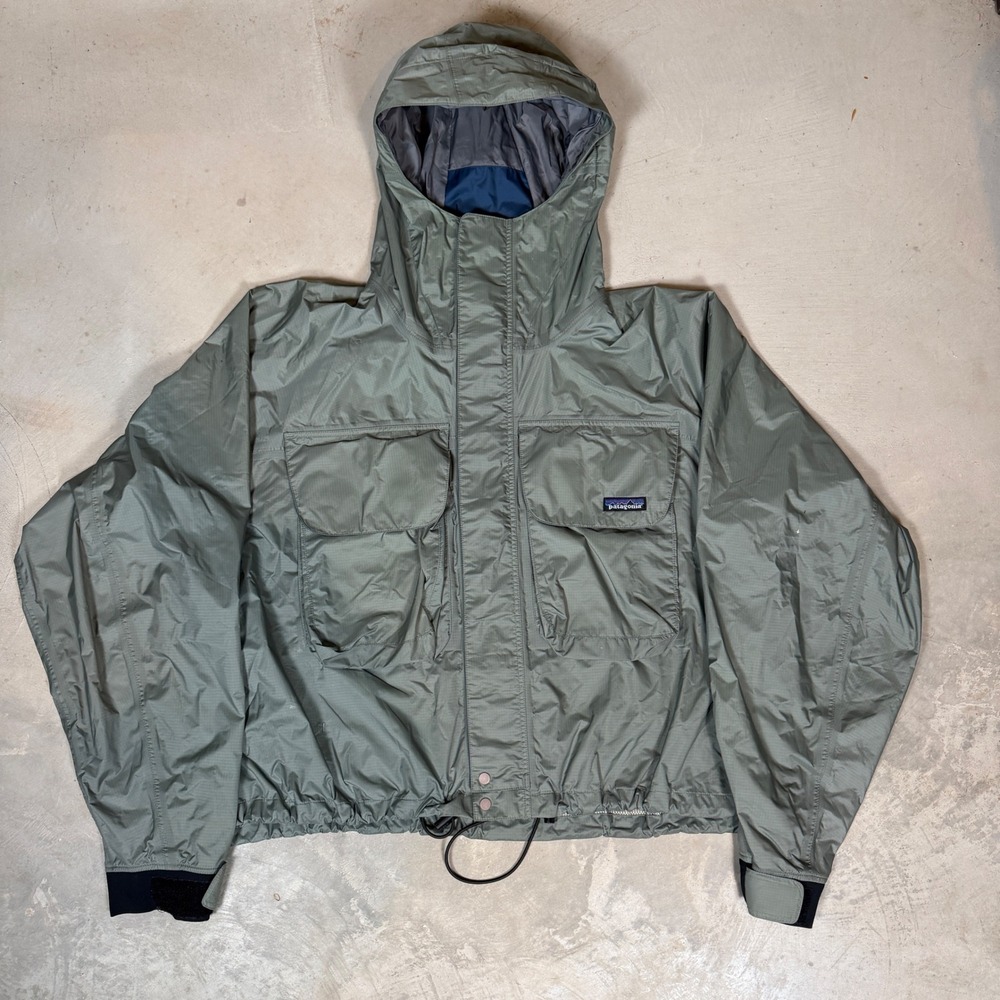 Patagonia SST Wading Jacket Mens XXL Sage Green Ripstop Fly Fishing 81795 F01